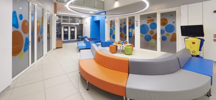 Outpatients area at Sheffield Childrens Hosptial